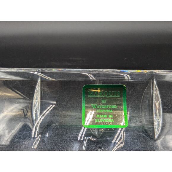 Marquis Waterford Crystal Christmas Tree Serving Tray Dish Vtg 1992 RARE EUC - Picture 3 of 7